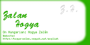 zalan hogya business card